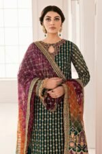 Baroque Unstitched Replica – Premium Organza 3PC Embroidered Suit with Shamooz Silk Trouser - Image 3