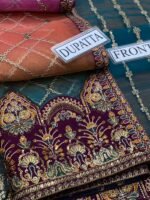 Baroque Unstitched Replica – Premium Organza 3PC Embroidered Suit with Shamooz Silk Trouser - Image 2