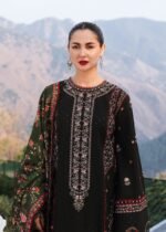 Hussain Rehar Winter Collection 2025/26 – Premium Air-Jet Dhanak 3PC Embroidered Suit with Pashmina Wool Shawl - Image 5