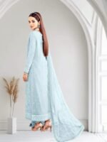 Jhil Mil Chiffon Collection – 3PC Fully Embroidered Spangle Work Suit with Net Dupatta & Malai Trouser - Image 19