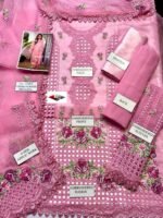 Aneelas Premium Organza Embroidered Chikan Kari 3PC Dress with Silk Trouser - Image 2