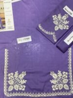 Rumi Set – Premium Air-Jet Lawn 3PC Heavy Embroidered Suit with Bamber Chiffon Dupatta | Eid Collection Summer - Image 9