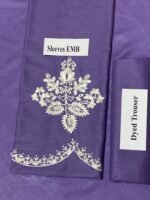 Rumi Set – Premium Air-Jet Lawn 3PC Heavy Embroidered Suit with Bamber Chiffon Dupatta | Eid Collection Summer - Image 7