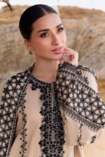 Air-Jet Lawn 3PC Heavy Embroidered Suit with Digital Print & Chiffon Dupatta – Summer Eid Collection - Image 9