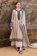 Air-Jet Lawn 3PC Heavy Embroidered Suit with Digital Print & Chiffon Dupatta – Summer Eid Collection