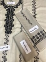 Air-Jet Lawn 3PC Heavy Embroidered Suit with Digital Print & Chiffon Dupatta – Summer Eid Collection - Image 5