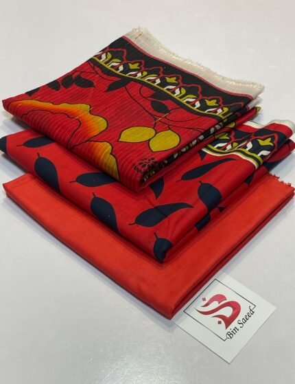 Bin Saeed Summer Collection 2026 – Lawn Digital Print Bana Dora 3PC Suit with Fancy Dupatta