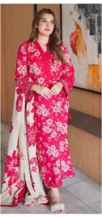 Digital Print Lawn 3PC Suit with Chiffon Dupatta – Summer Collection 2026