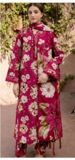 Digital Print Lawn 3PC Suit with Chiffon Dupatta – Summer Collection 2026