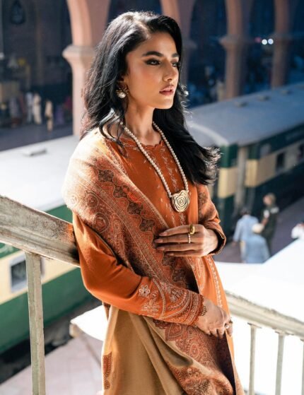 IZEL Premium Airjet Lawn 3PC Heavy Embroidered Suit with Digital Print Dupatta – Summer Collection 2026