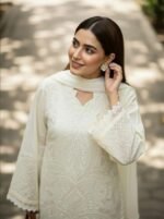SHANZAY Premium Airjet Lawn 3PC Heavy Embroidered Suit with Voil Lawn Dupatta – Summer Collection 2026 - Image 6