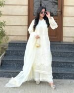 SHANZAY Premium Airjet Lawn 3PC Heavy Embroidered Suit with Voil Lawn Dupatta – Summer Collection 2026 - Image 2