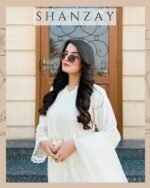 SHANZAY Premium Airjet Lawn 3PC Heavy Embroidered Suit with Voil Lawn Dupatta – Summer Collection 2026