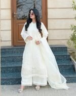 SHANZAY Premium Airjet Lawn 3PC Heavy Embroidered Suit with Voil Lawn Dupatta – Summer Collection 2026 - Image 4