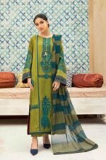 MARIA B Premium Airjet Lawn 3PC Heavy Embroidered Suit with Swiss Voil Digital Print Dupatta – Summer Collection 2026